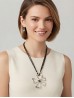 Hollow Flower Pendant Necklace & Sphere Earrings Set